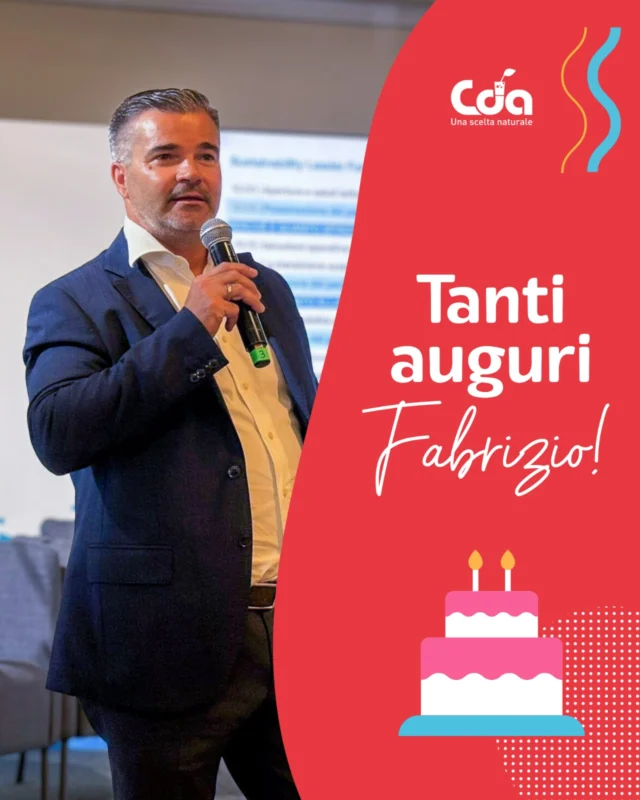 🎉 Buon compleanno al nostro CEO Fabrizio Cattelan! 🎉
Oggi festeggiamo i suoi 50 anni e vogliamo ringraziarlo per la visione, la passione e l’umanità con cui guida ogni giorno la nostra azienda.

Grazie Fabrizio per essere un punto di riferimento, dentro e fuori CDA.

#CDA #50Anni #FabrizioCattelan #LeadershipConValori #unasceltanaturale