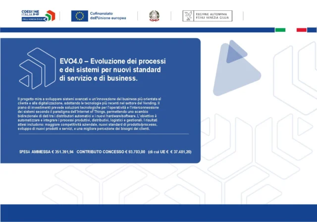CDA ha avviato a maggio il progetto EVO4.0 – Evoluzione dei processi e dei sistemi per nuovi standard di servizio e di business, cofinanziato dall’Unione Europea.

Grazie alla digitalizzazione e all’adozione di tecnologie 4.0, i nostri distributori diventeranno sempre più interconnessi, capaci di scambiare dati in tempo reale e offrire:
✅ maggiore efficienza
✅ servizi più personalizzati
✅ nuove soluzioni per clienti e territorio

Un passo concreto nel nostro percorso di innovazione e trasformazione digitale.🚀

#cdadistributoritalmassons #unasceltanaturale